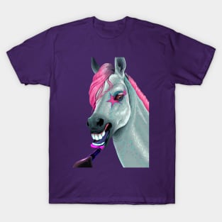 horse applying lipstick T-Shirt